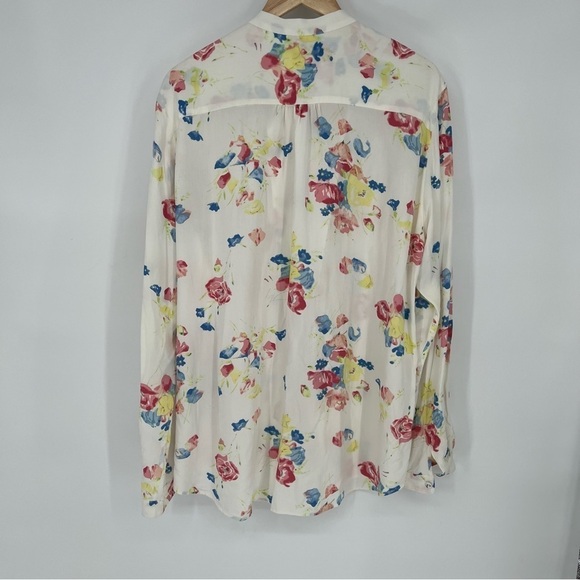UNIQLO Rayon Crepe Tie Long Sleeve Blouse (INES DE LA FRESSANGE), natural - Picture 11 of 14